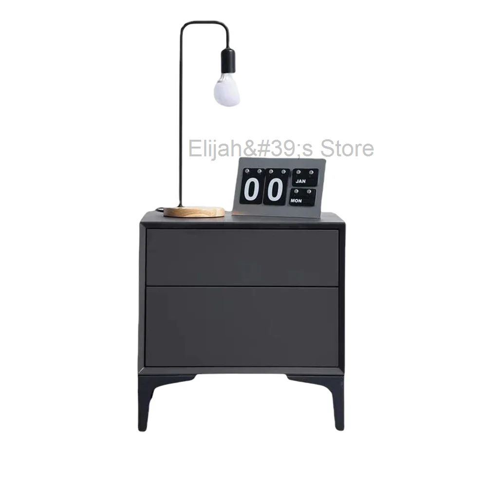 Modern Cabinet Bedroom Table Mobile Bedside Locker Pine Material Complete High Foot Nightstands Minimal Simplicity Furniture