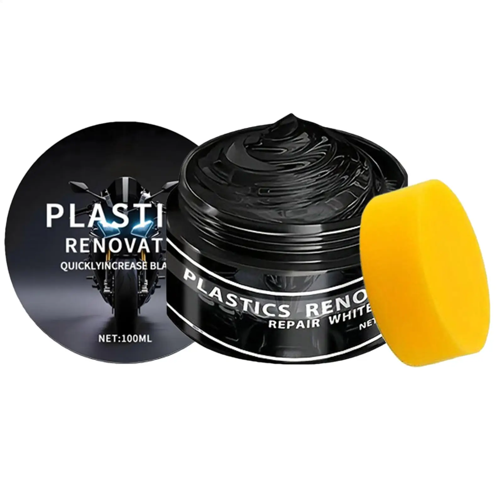 Black Restorer Car Refurbishing Wax 100ml Quick-Drying Scratch Repair Paste UV-Protectant For Motorcycles Vehicles Truck