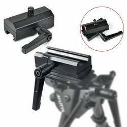 Tactics Hunting Bipods QD Rotatable Harris Bipod Adapter With Pivot Lock Mounted 20mm Picatinny Rail Accessories
