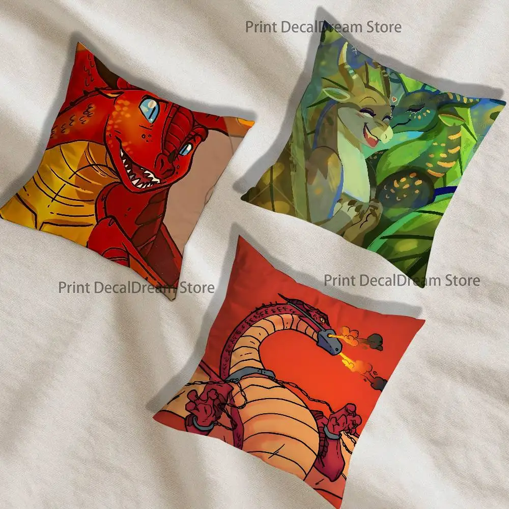 W-Wings of F-Fire Dragon Pillow Case Ultra Soft Skin Friendly Fabric Cloud Like Comfort & Concealed Zipper