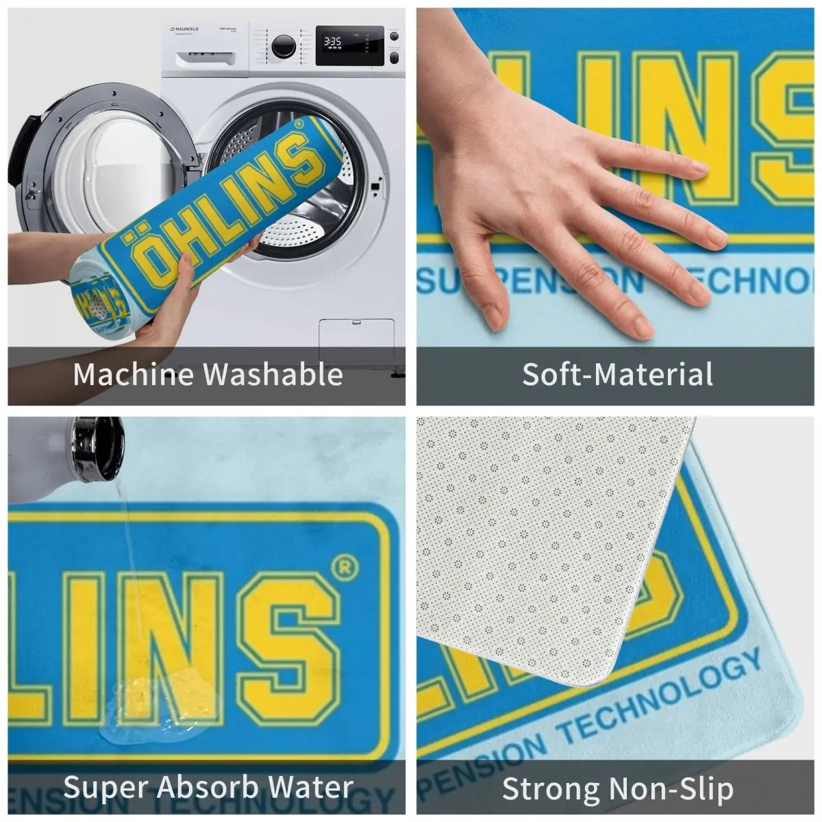 Best Seller O-Ohlins-S Merchandise Essential Anti-slip Doormat Floor Mat Carpet Rug for Kitchen Entrance Bedroom Footpad Mats