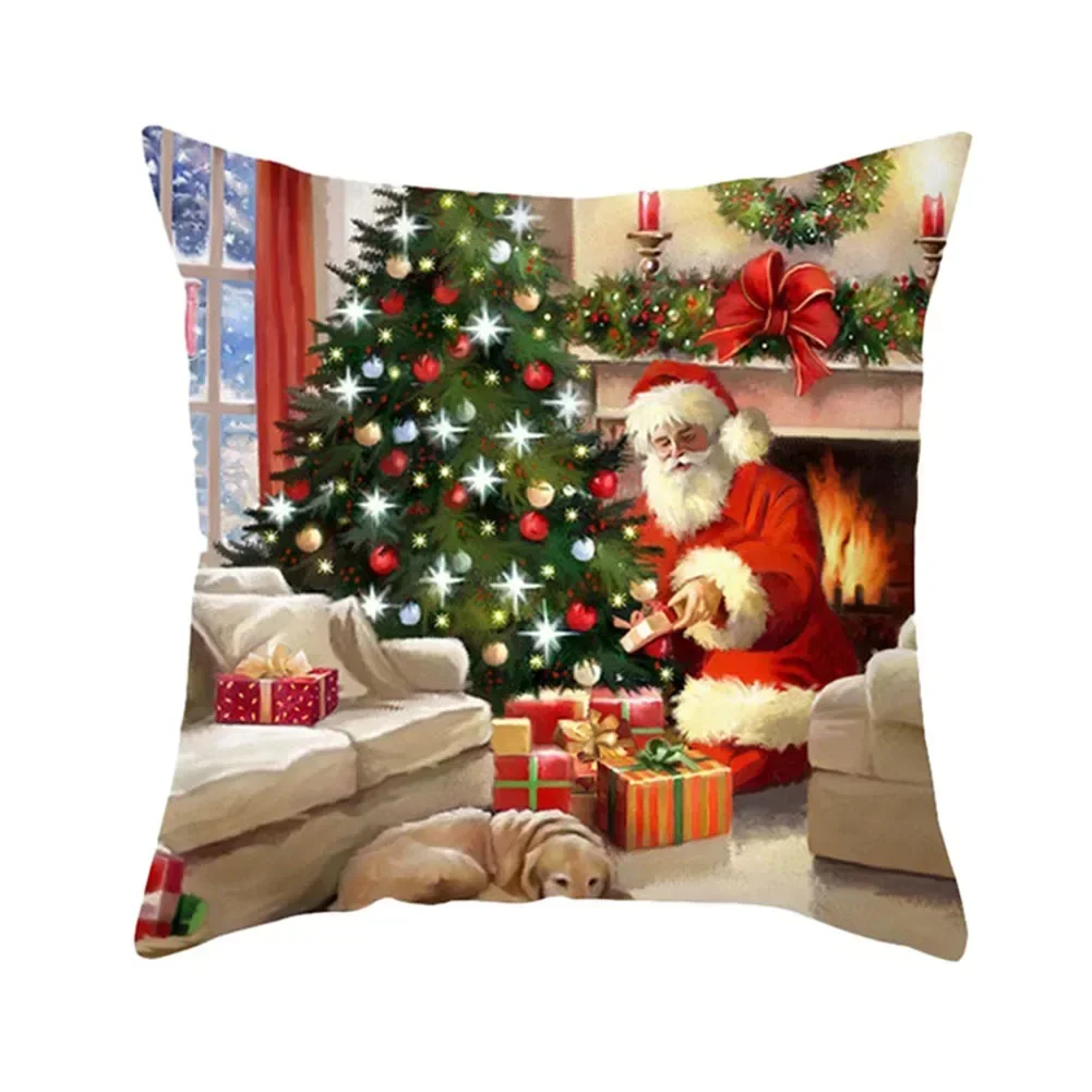 

Christmas Pillow Cover Cushion Cover Pillowcase Sofa Cushion Pillow Cases Home Decoration Xmas Navidad Gifts New Year Decor 2024