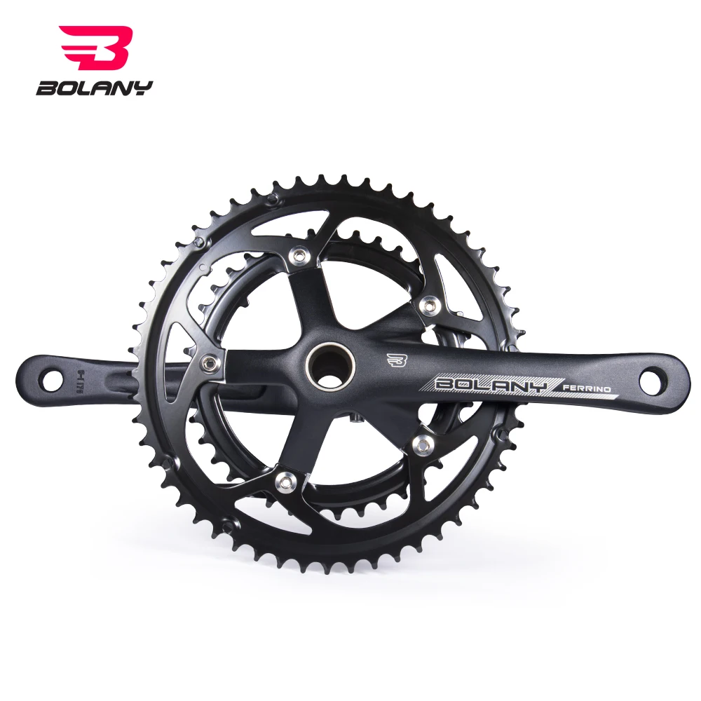 BOLANY Road Bike Crankset Double Layer One-Piece Chainwheel 130BCD 39/53T Ultralight Crankset Road Bicycle Accessories