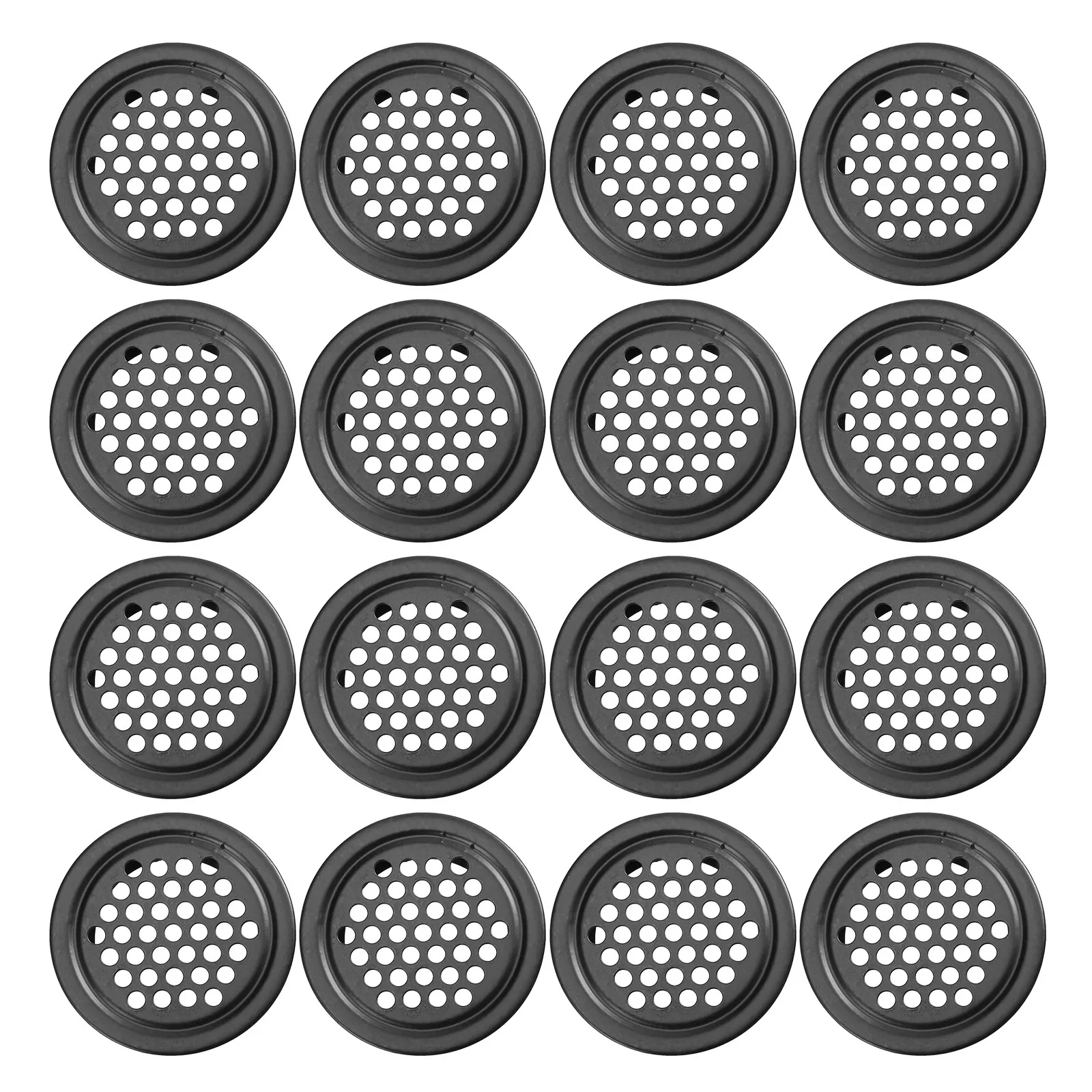 

20 шт. круглых вентиляционных решеток из нержавеющей стали для домашней мебели, сотовой конструкции, для вентиляции и отвода тепла, для подвальных систем вентиляции