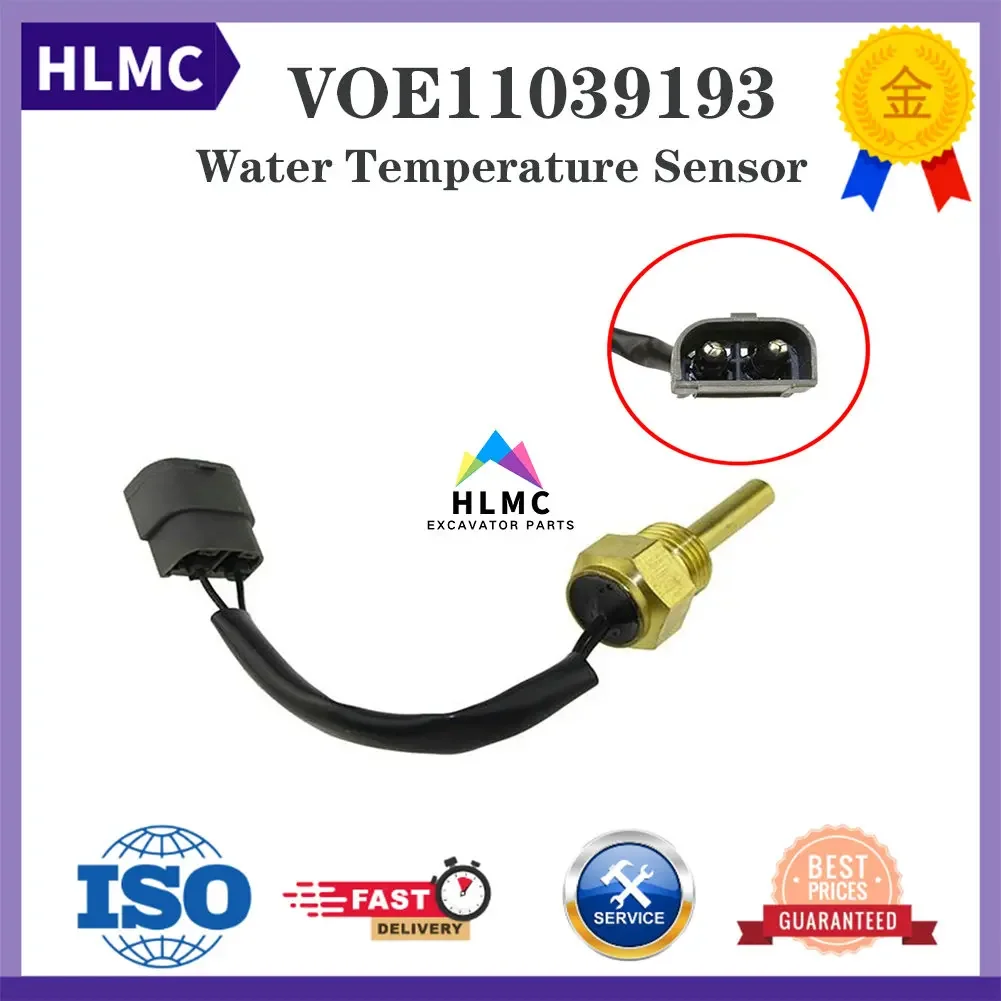 Water Coolant Temperature Sensor VOE11039193 11039193 For Excavator EC130C EW130C EW200 EW230B A25D A30D A35D A40 A40D