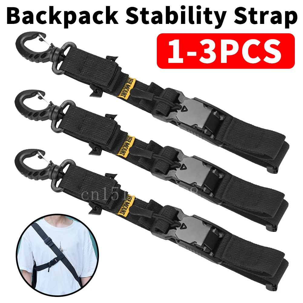 1-3Pcs Three Point Auxiliary Fixed Shoulder Bag Anti Slip Strap Quick Detachable Backpack Stabilizer Strap for Sling Packs
