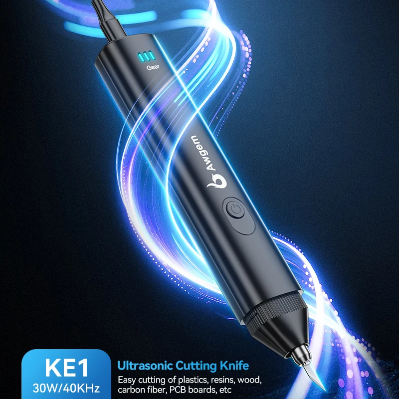 

Awgem 40KHz Handheld Ultrasonic Cutter Ultrasonic cutting knife DIY Electric Carving Tools for Plastic/Resin/3D Printing/Textile