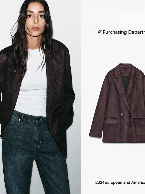 خريف 2025 بدلة نسائية طويلة متعددة الاستخدامات من الجلد الصناعي Jaet Quali 2025 Faion ملابس خارجية للسيدات