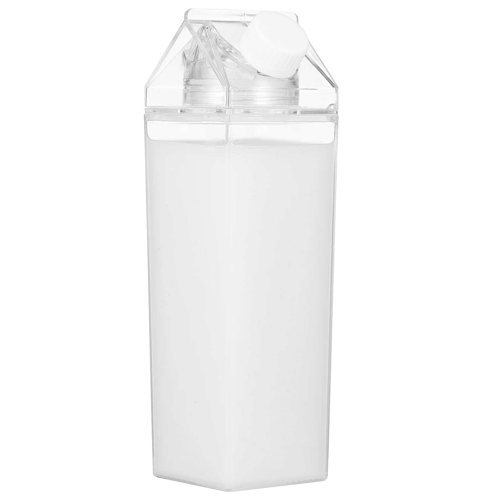 

Juice Milk Cup Clear Milk Carton Water Bottle Large Capacity Leak Proof Bore Design For Sports Travel Outdoor Camping Cold