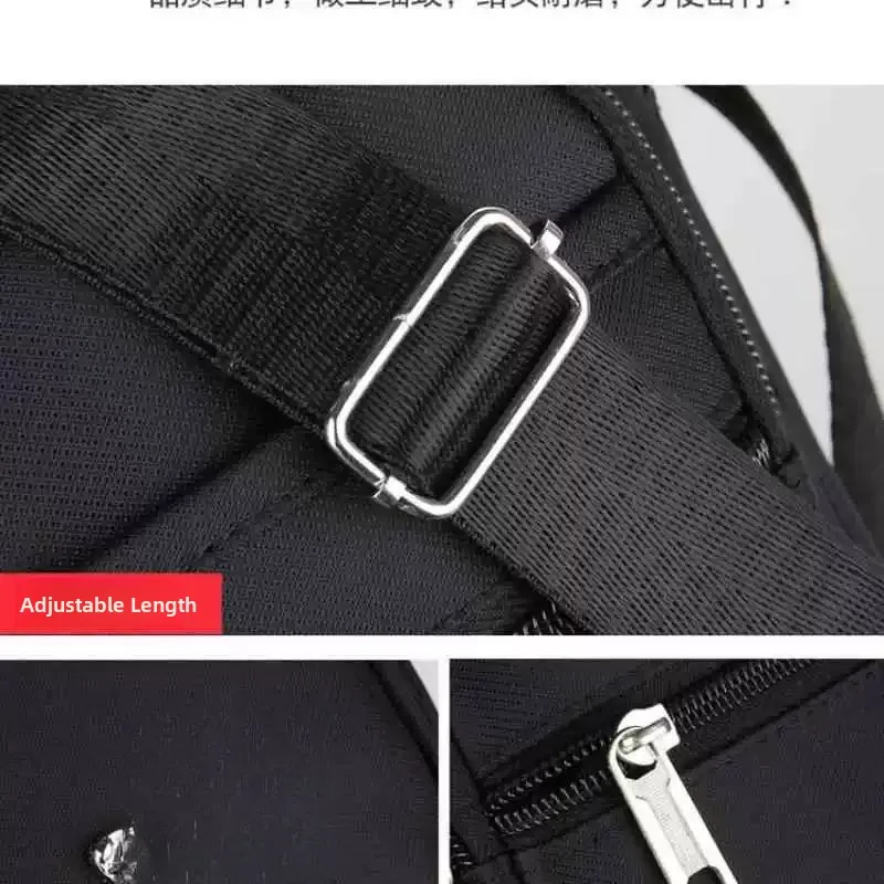 Large Capacity Oxford Cloth Backpack Waterproof Nylon Crossbody Bag for Middle-Aged And Elderly Men Casual Travel Leisure Bag