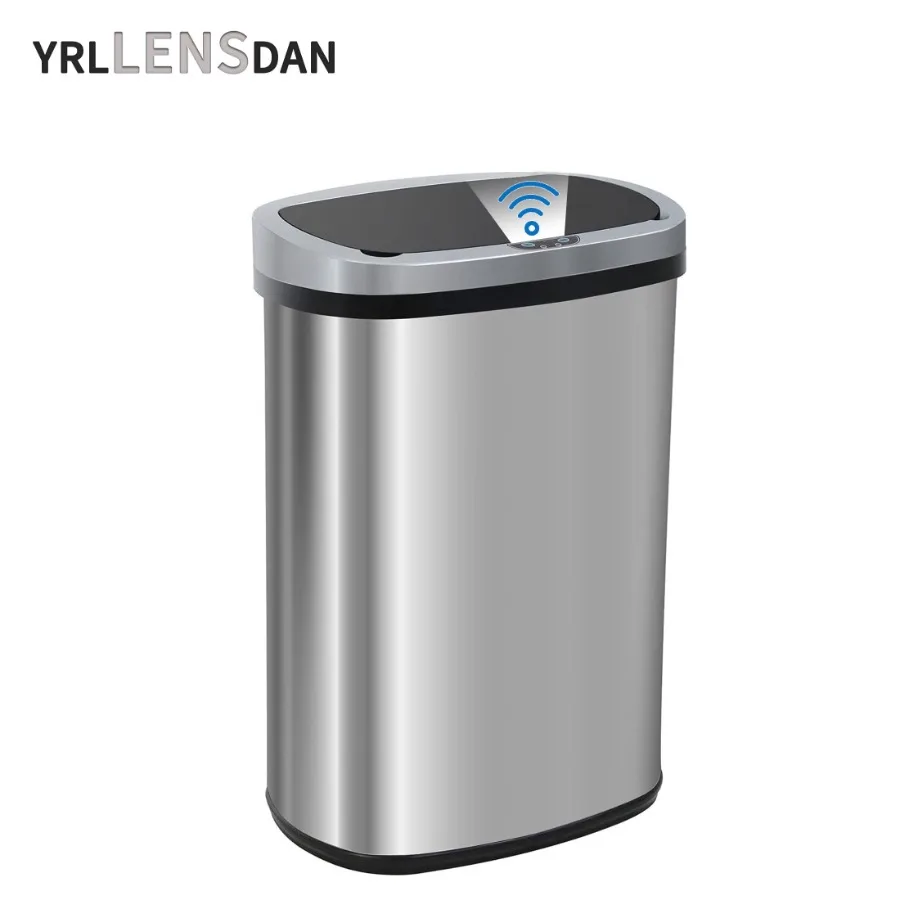 

Kitchen Tall Trash Can 13 Gallon Size Touchless Trash Can Motion Sensor Trash Can with Lid Odor-free Automatic Garbage Can 13 G