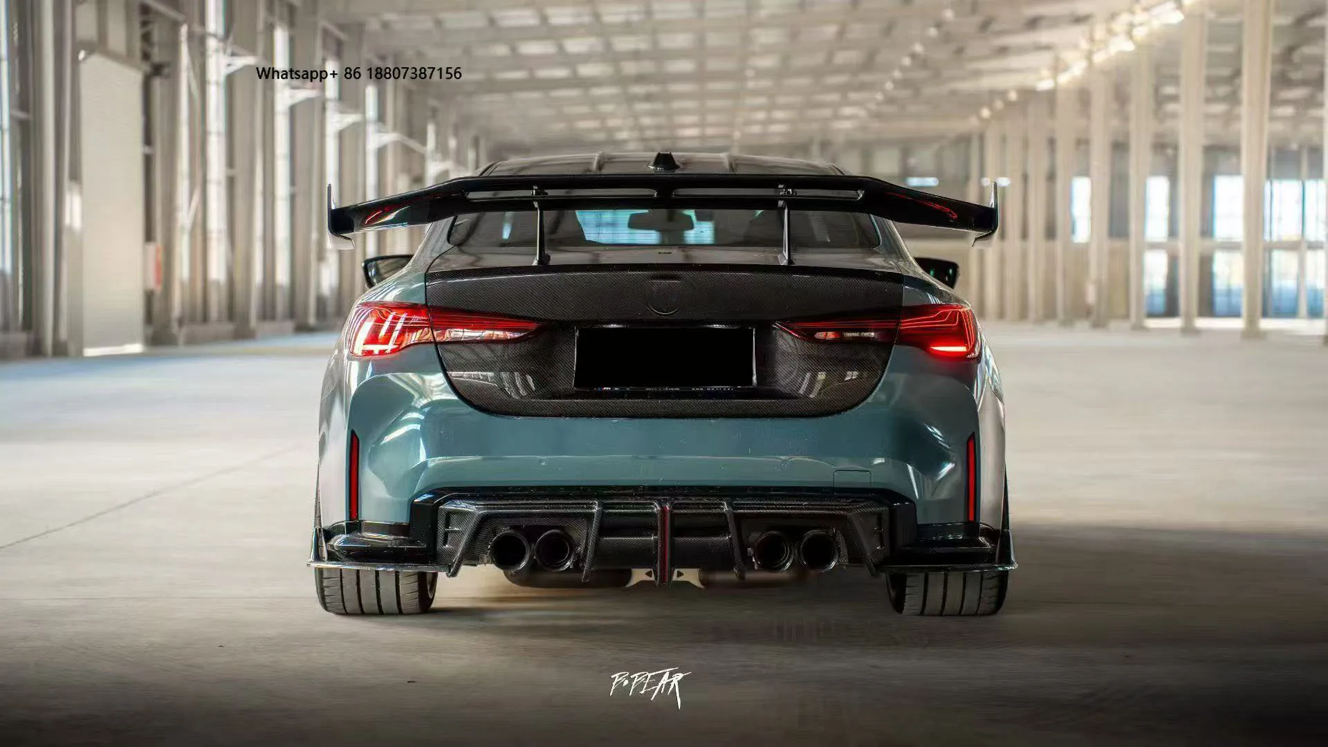 

New Dry Carbon Fiber for G80 G82 M3 M4 Rear Bumper with Light Lip Corner Exhaust Cutouts Bolt-On Universal Fitment