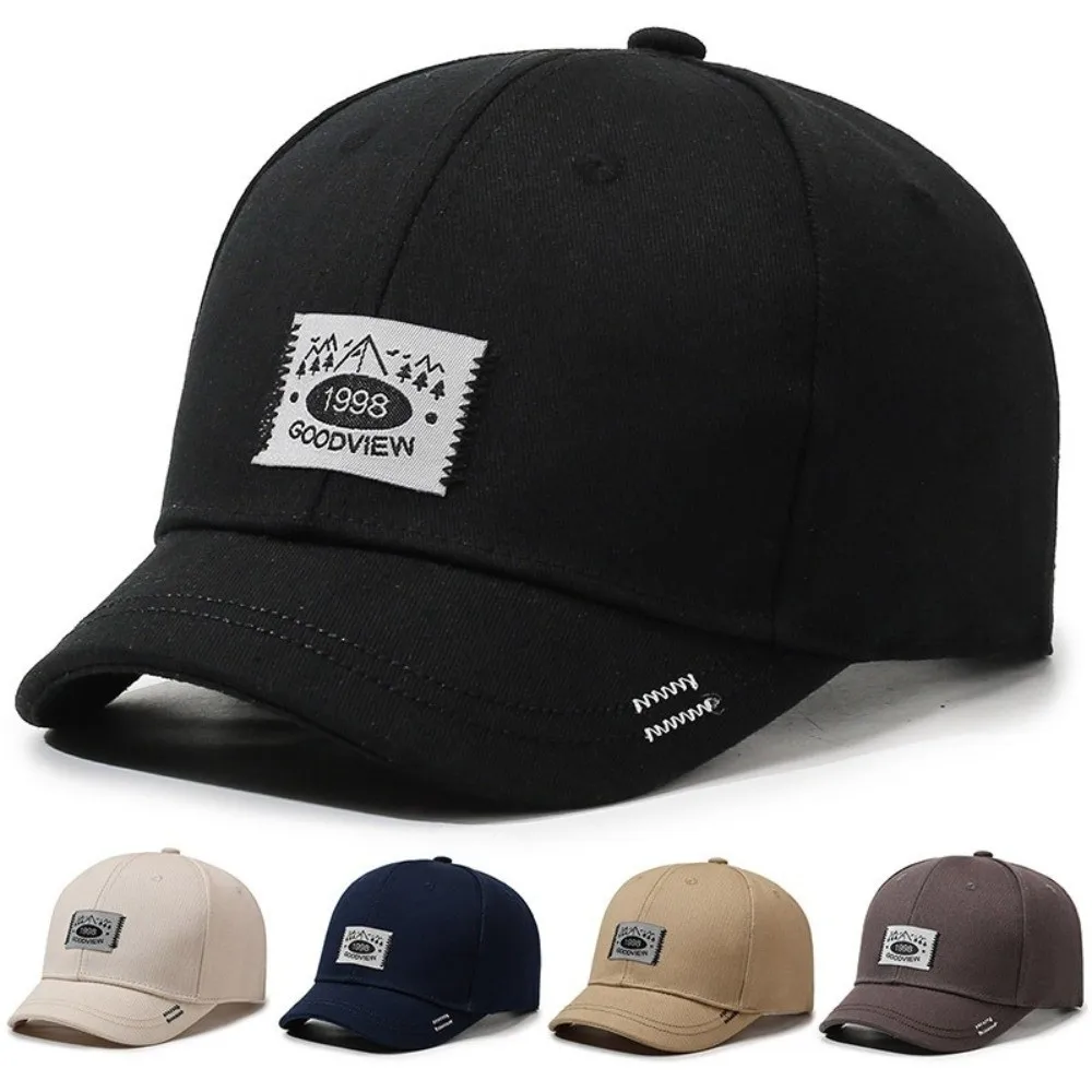 Unisex Short Brim Baseball Cap All Season Short Brim Duckbill Hat Breathable Face-Slimming Casual Baseball Cap Outdoor Sports