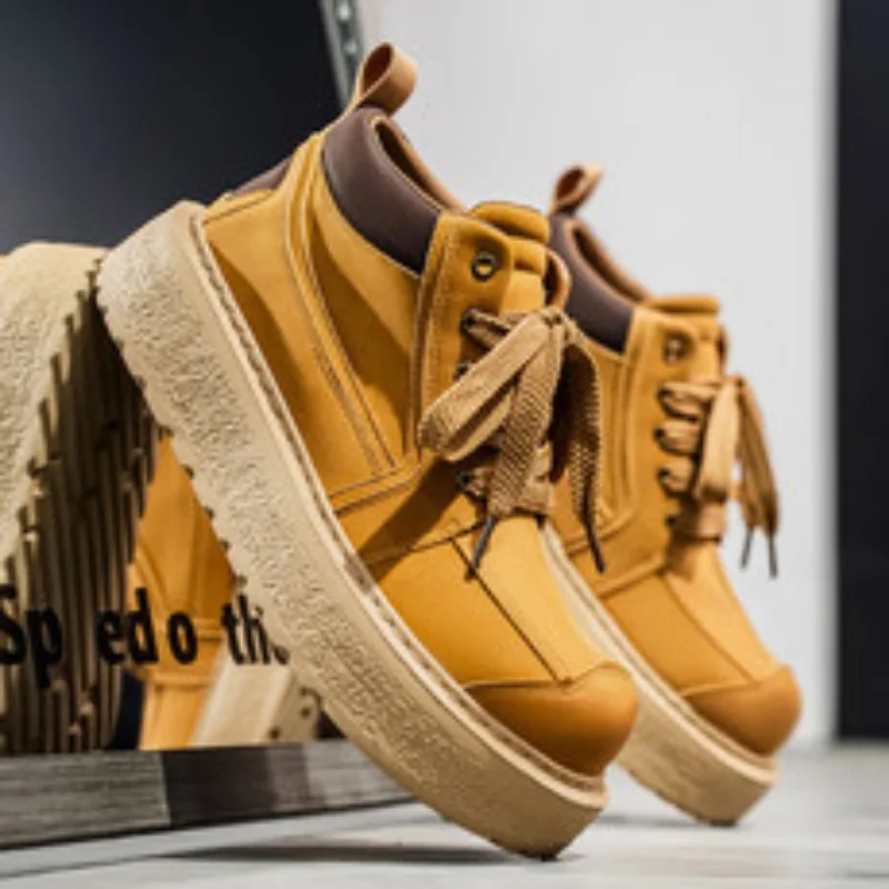 

Winter New Man Shoes Classic Men Retro Ankle Boots Fashion Waterproof No-slip High-top Casual Shoe Botas Hombre