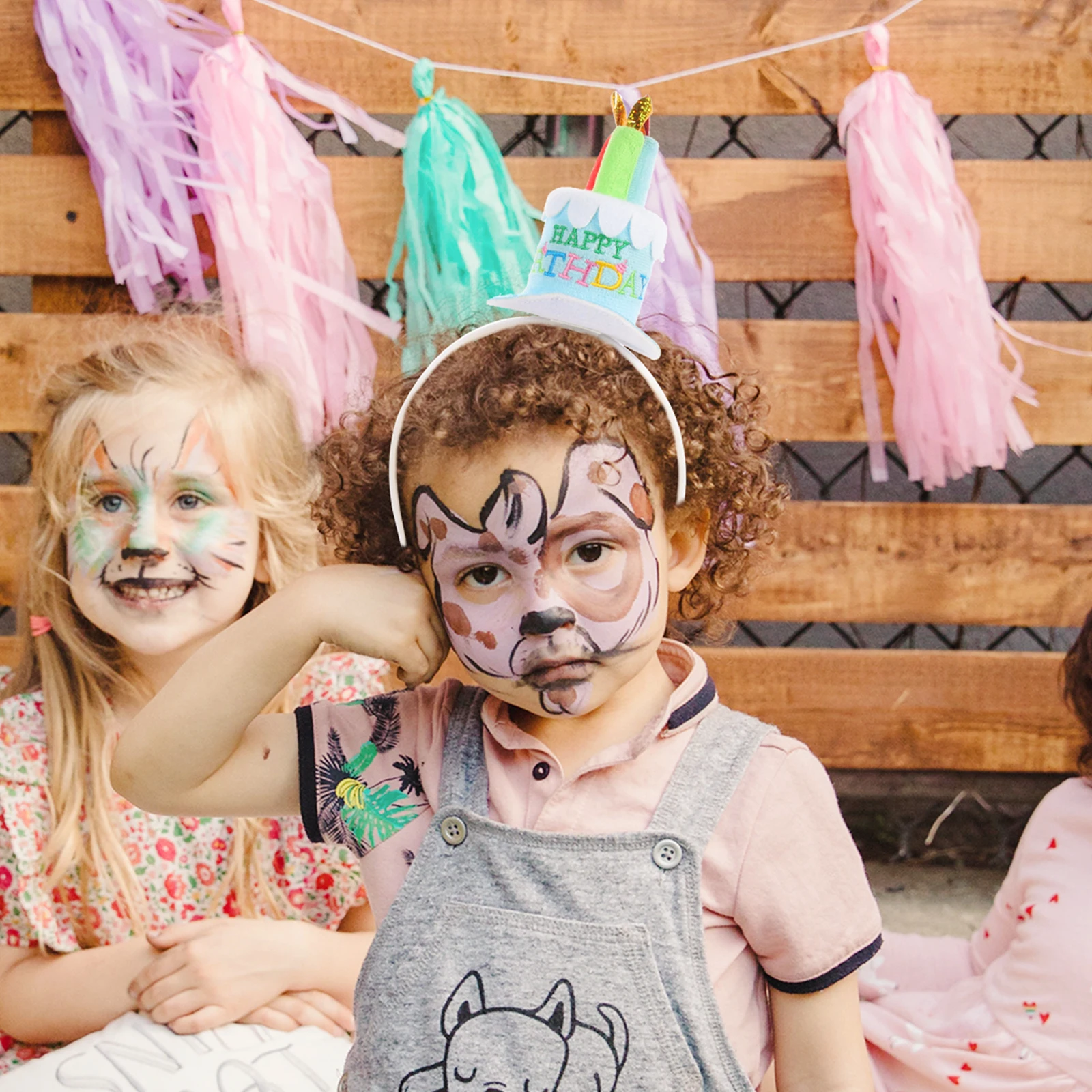 

Fabric Wrapped Band Decorative Cake Design Birthday Headband for Women Girls Party Halloween Carnival Cosplay Gift