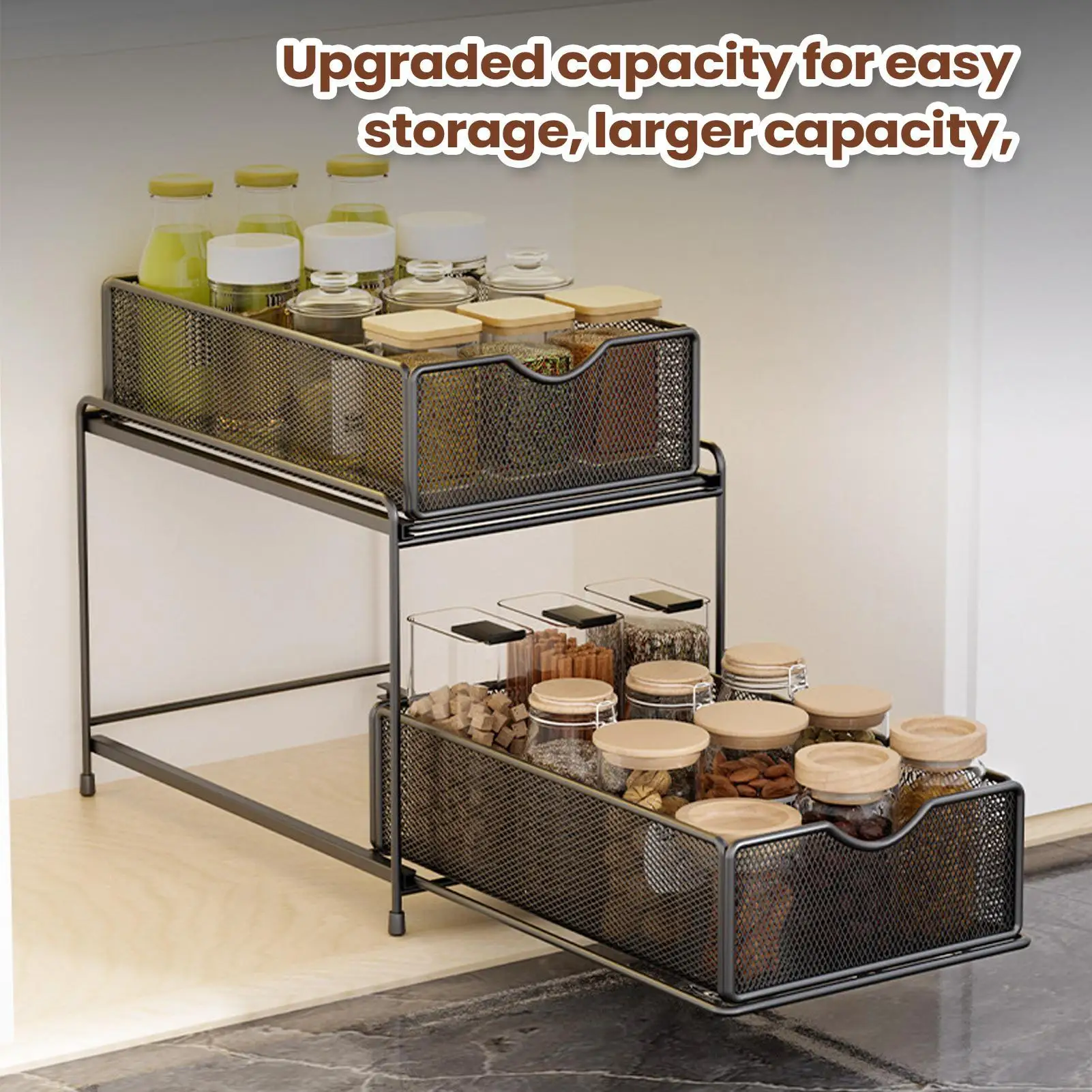 

Органайзер под раковину и кухонный органайзер для хранения с выдвижными ящиками шкафа, универсальный держатель полки для хранения