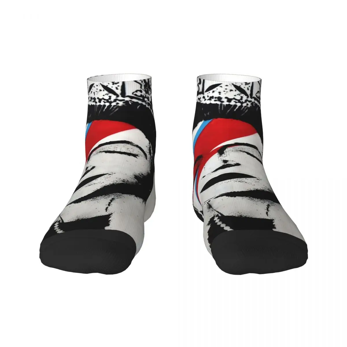 Banksy UK England Queen Elisabeth Rockband Face Makeup Men Women Crew Socks Unisex Fun 3D Printed Dress Socks