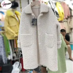 Imitation Lamb Down Jacket Women Coat Fur Coat Winter PULABO Hanbok Women's Winter Coat Woman Made Fur Coat