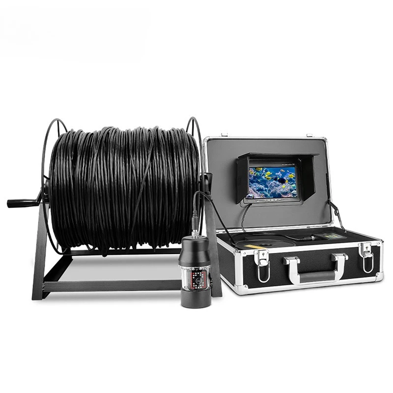 Underwater Borescopes Visual Exploration Underground High Definition Camera 360 Degree Automatic Rotation Detector, 200m Depth