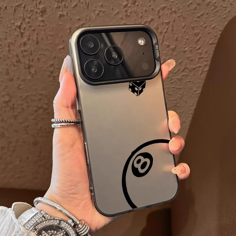 أزياء العلامة التجارية البلياردو عدد 8 حالة الهاتف آيفون 17 16 15 14 13 12 11 برو ماكس الهواء الملونة ماتي الليزر أورورا لامع Sho #4