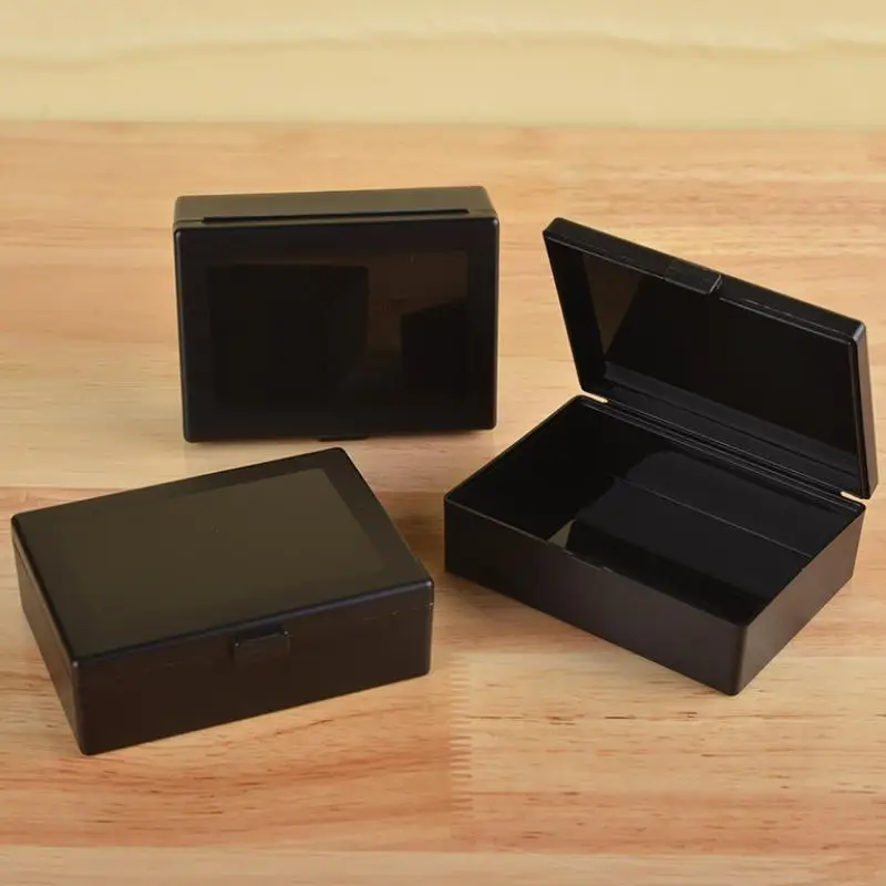 New Transparent Plastic Storage Box Photocards Small Card Storage Box Desk Organizer Box Classification Box Stationery