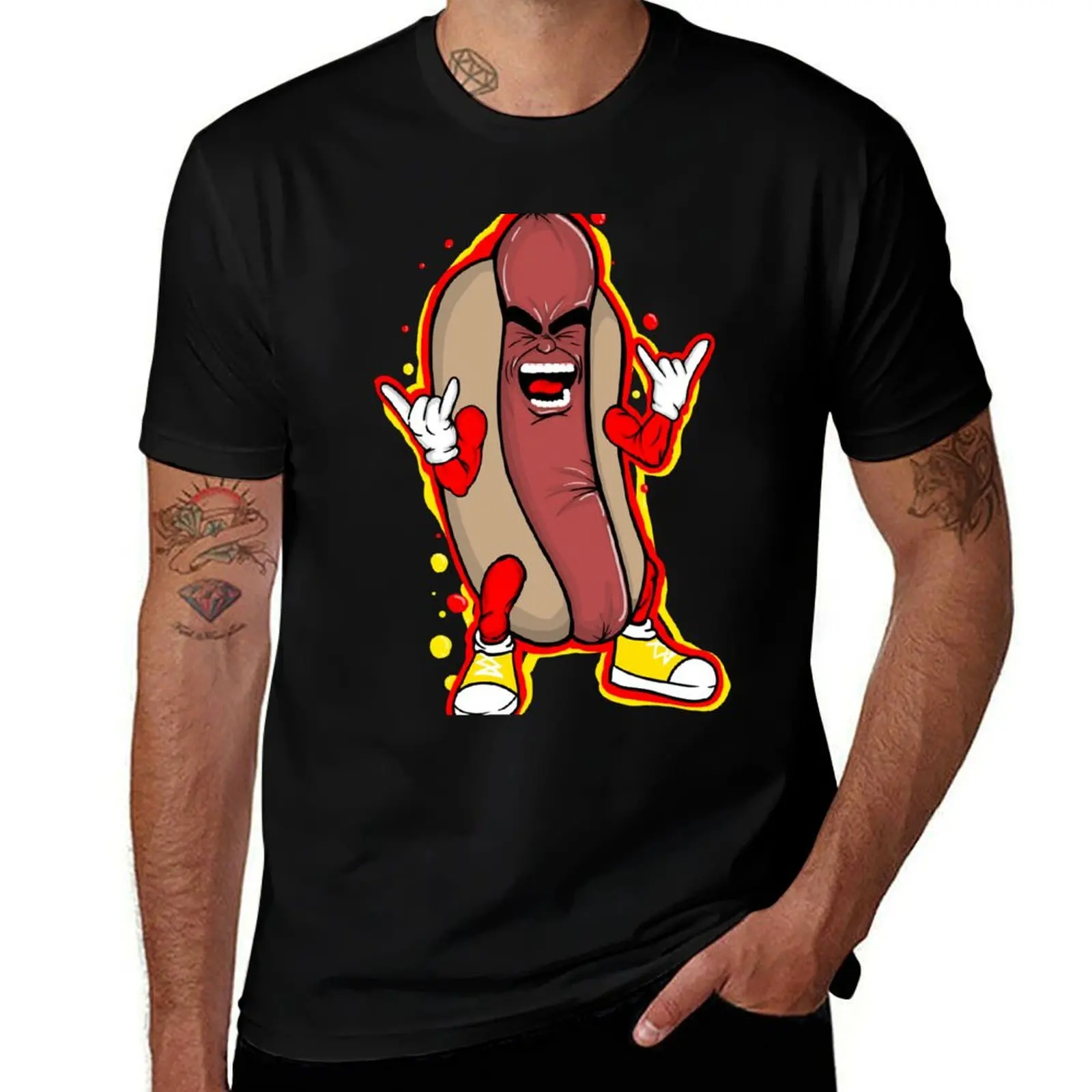 heavy metal hot dog T-Shirt Basic Tee Shirt for Everyday Outfit T-Shirt