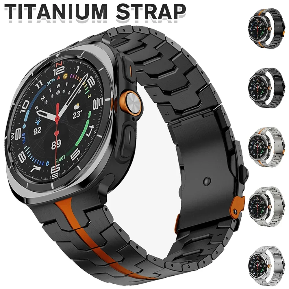 

Titanium Luxury Strap for Samsung Galaxy Watch Ultra 47mm Band for SAMSUNG ULTRA GALAXY 47MM Men Watchband Galaxy Ultra Bracelet