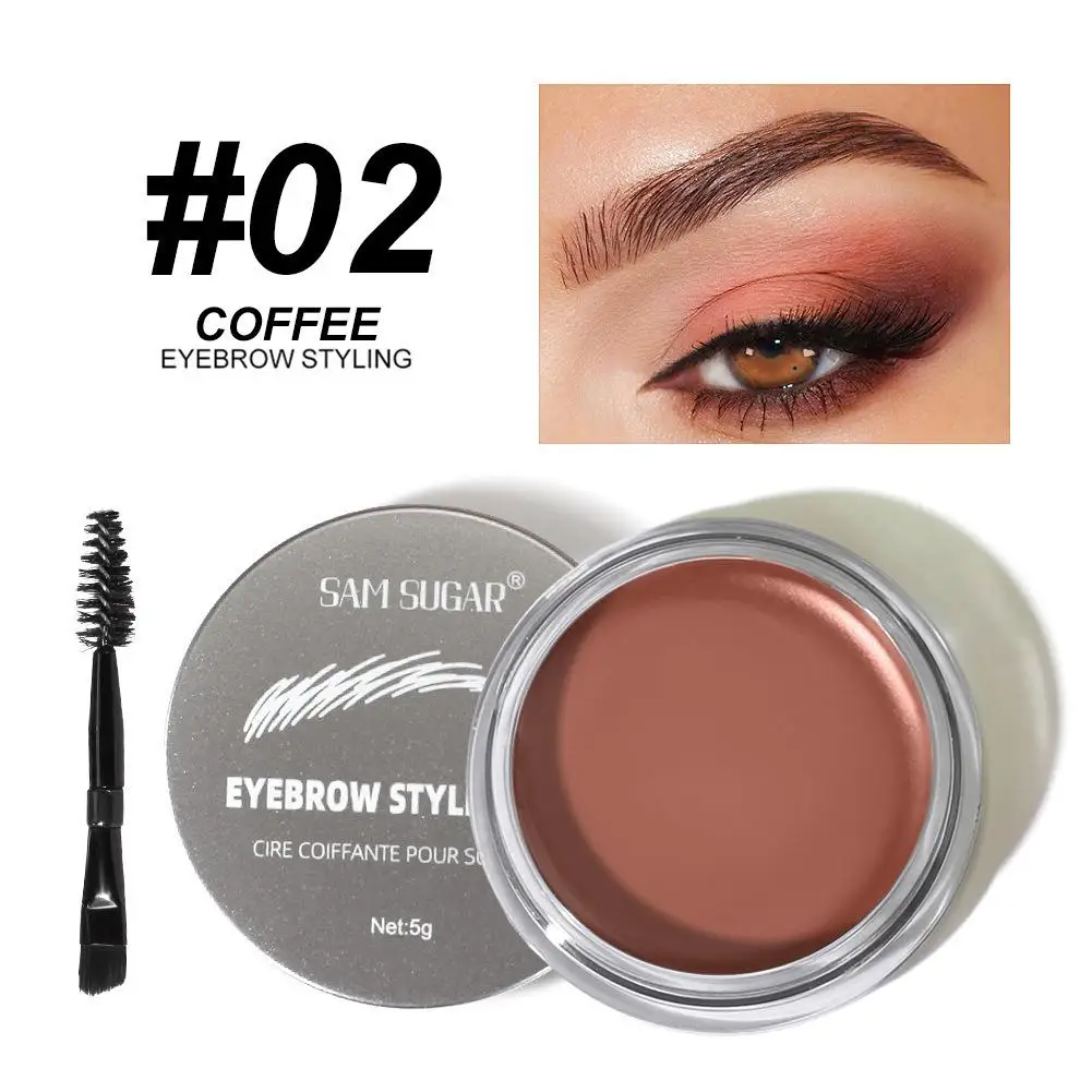 Long Lasting Eyebrow Styling Wax Soap With Brush Waterproof Gel Texture Coffee Brown Eye Brow Tint Cosmetics Makeup