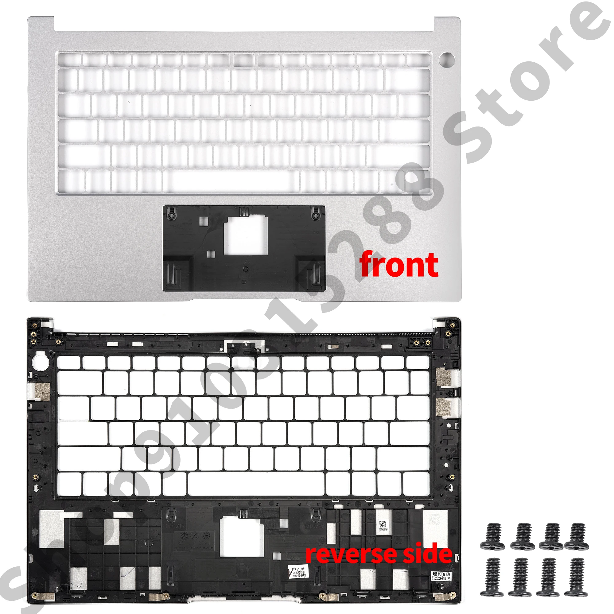 Metal moldura frontal Palmrest, caixa inferior, prata e cor cinza, MateBook D14, NbB-WAH9P, NBIL, NBM, NwM-WFQ9, tampa traseira LCD, novo