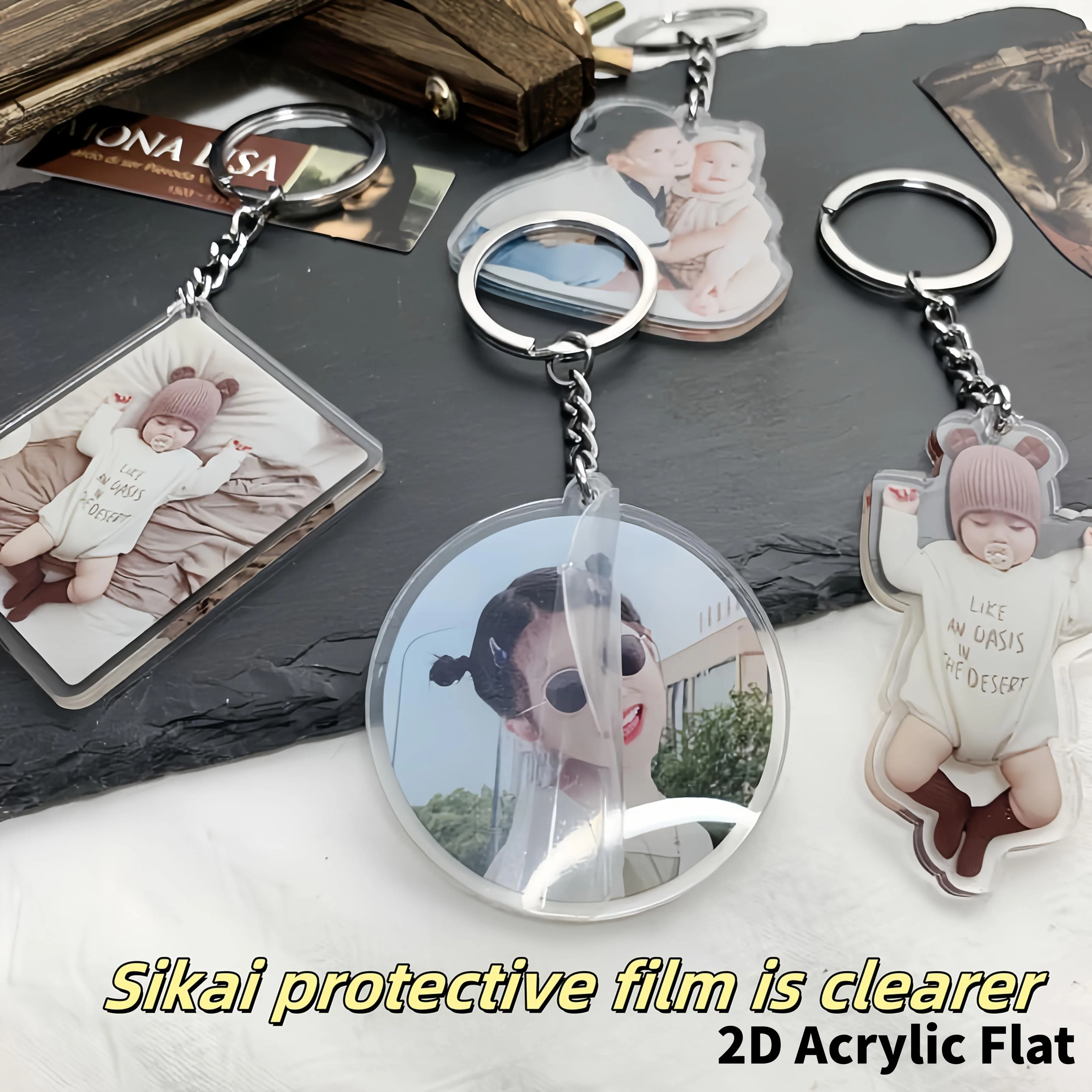 Personalized Acrylic Keychain - Durable And Full Of Sentiment For Birthdays, Anniversaries, Weddings, And Valentine's Gifts