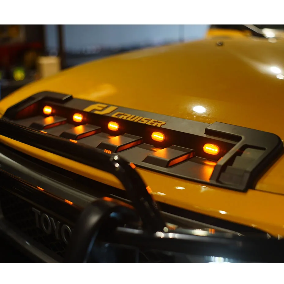 For Toyota Fj Cruiser Front Hood Grille Cover FJ Cruiser Hood with Lights Decorative Plate FJ Hood Decorative Accessories Tuning