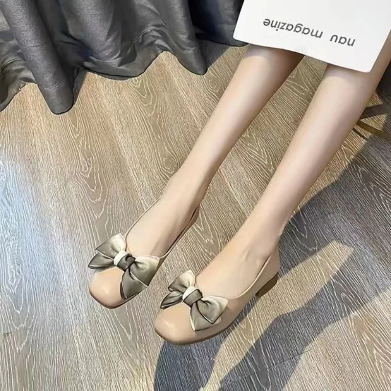 Shoes for Women Cute Mary Jane Gothic with Bow Woman Pumps Office Japanese Style Lolita Kawaii Vacation Korean Lastest Wholesale