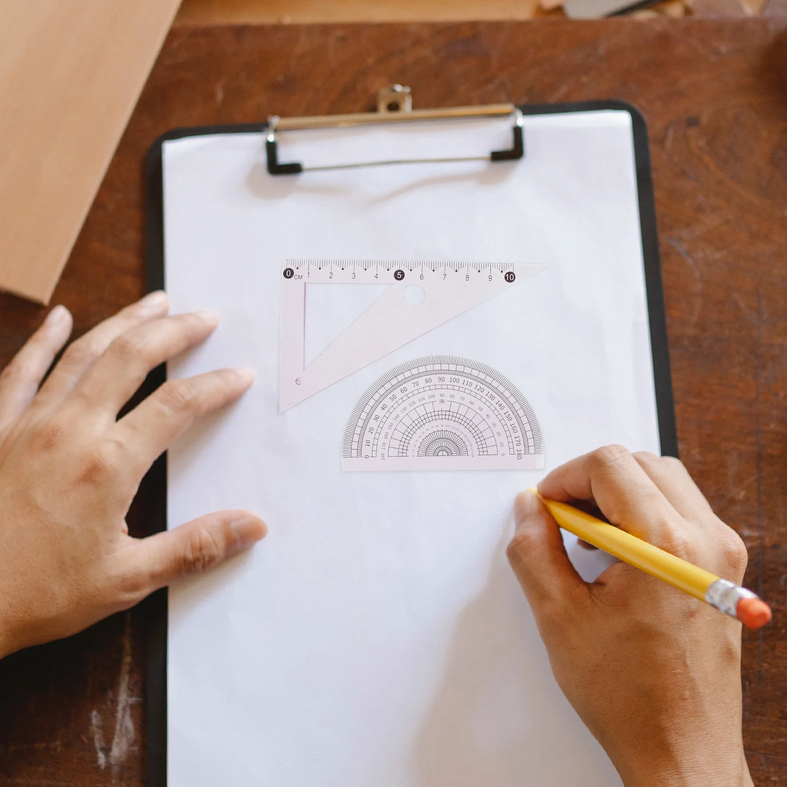 3 set 3 Sets Math Ruler Measuring Geometry Protractor Tool School Office Supply Lightweight Drawing Stationery Students