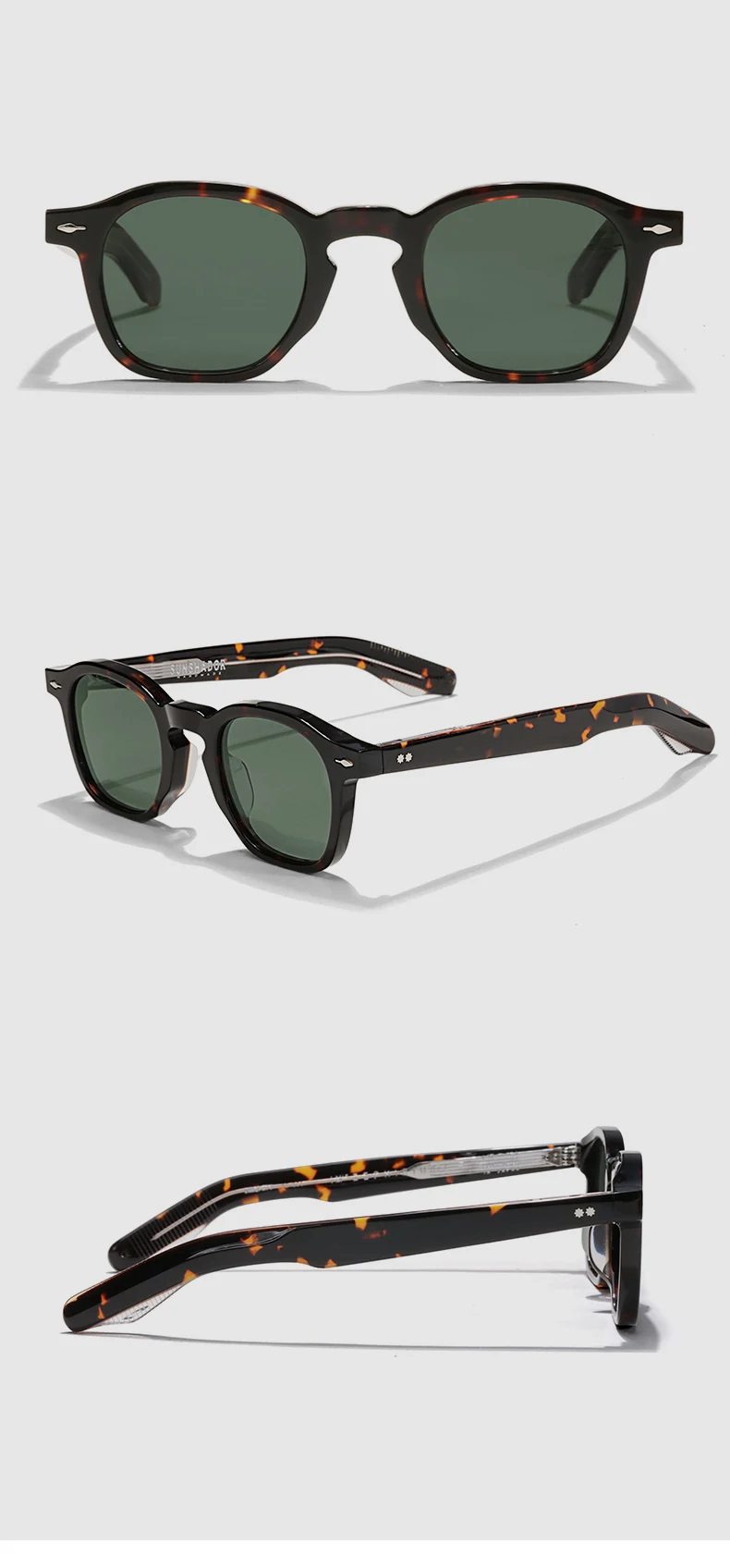 Klassische Acetat-Sonnenbrille für Damen SUNSHADR ZEP Luxusmarke Top-Qualität Designer Handgefertigte UV400 Herren-Sonnenbrille kann graviert werden – Detail 18