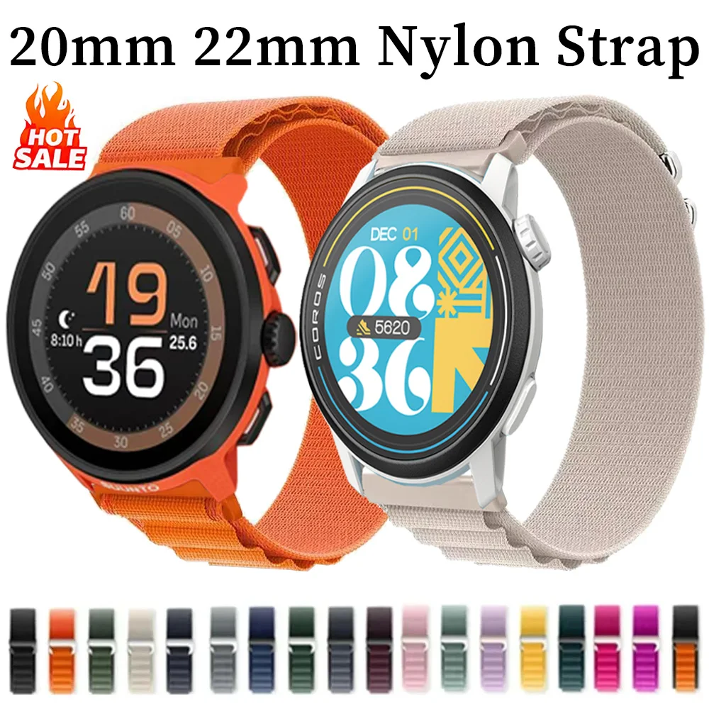 20mm 22mm Alpine Nylonarmband für COROS APEX 4 42mm/PACE 4/Pro CMF 3 Pro Armband Suunto Vertical 2/Race 2/Ocean Correa