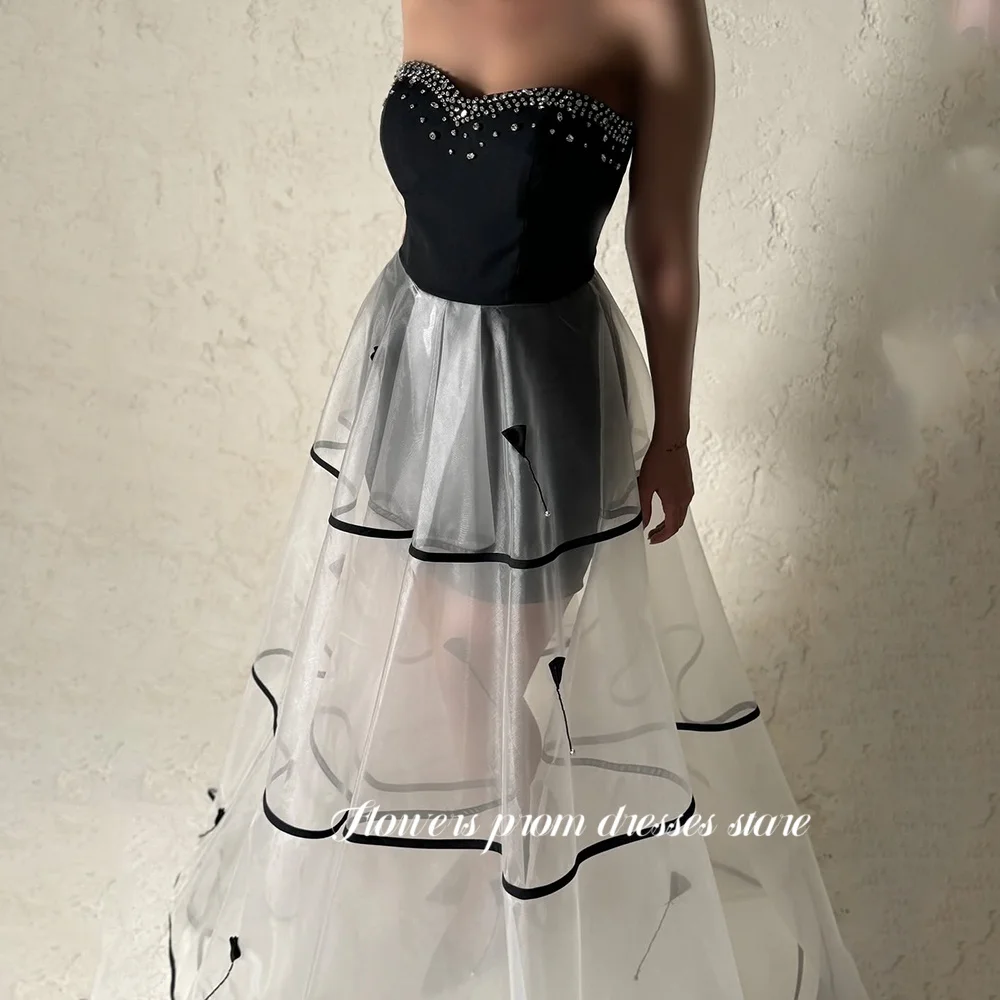 Bloemen A-lijn avondjurk met staaflijst Sweetheart feestjurk voor dames Luxe Celebrity Gala-jurk op maat