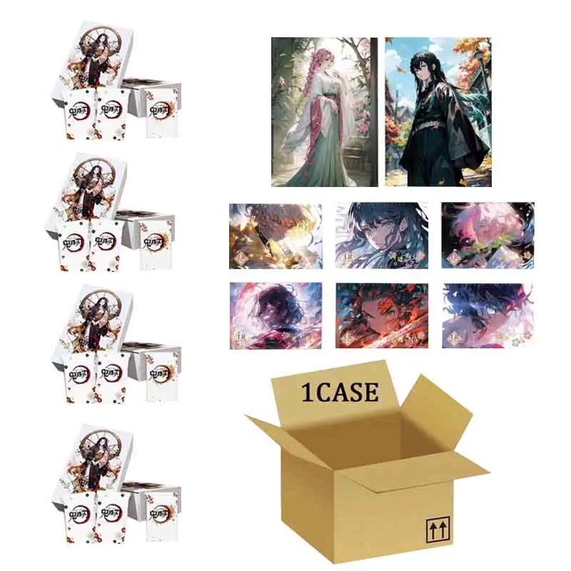 Wholesales Demon Slayer Collection Cards New Rainbow Puzzle Playing Cards Children's Toys Gift Box