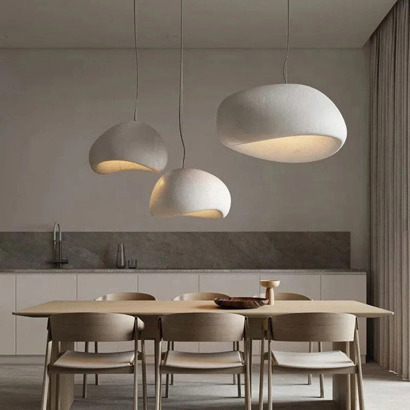 Nordic Minimalist Wabi Sabi Led Pendant Lights Creamy Chandelier Cafe Bar Loft Living Dining Bedroom Home Decor Lamps Fixtures