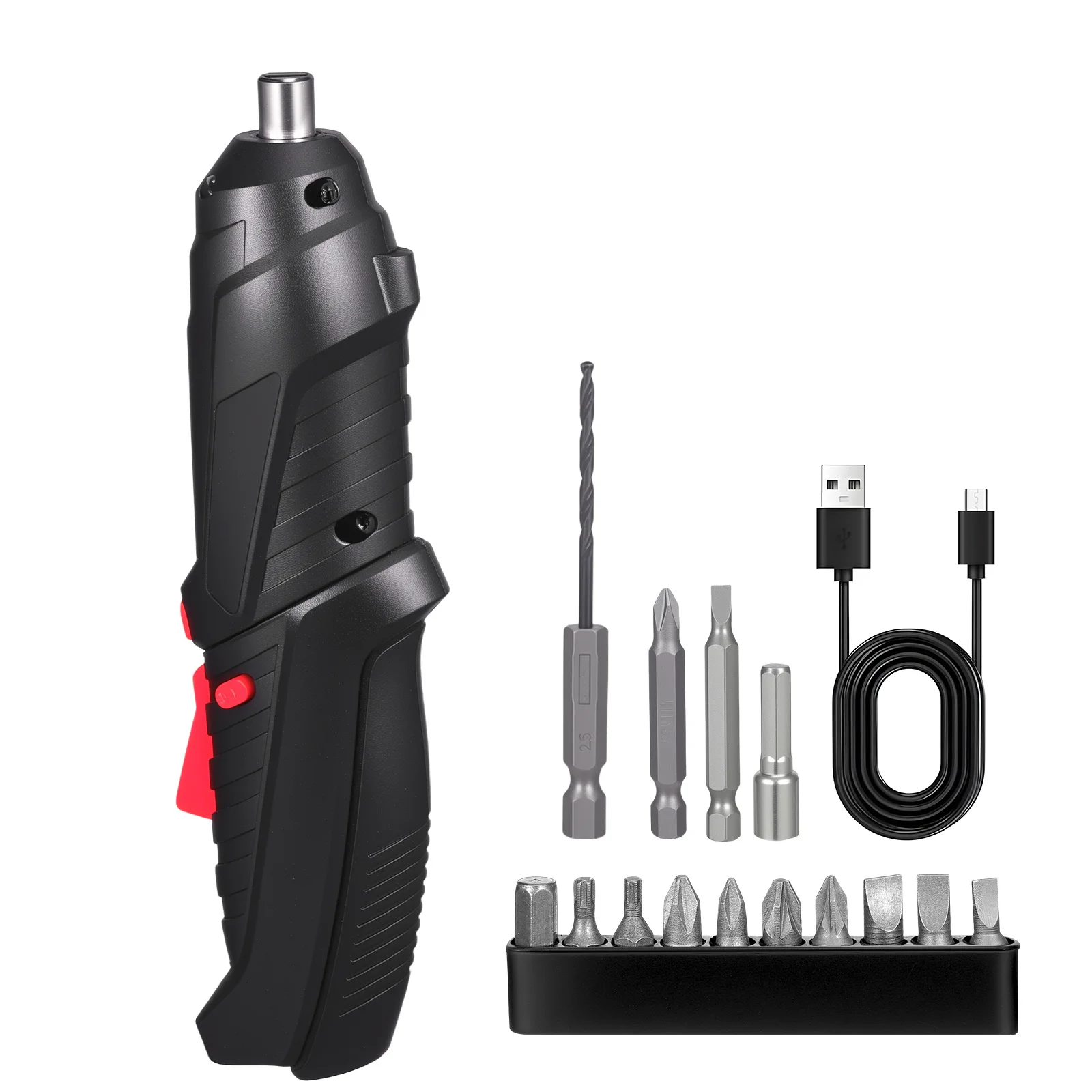 

1Set Cordless Screwdriver Professional Practical Electric Hand Drill USB Power Bank Charging Furniture Assembly Electrical