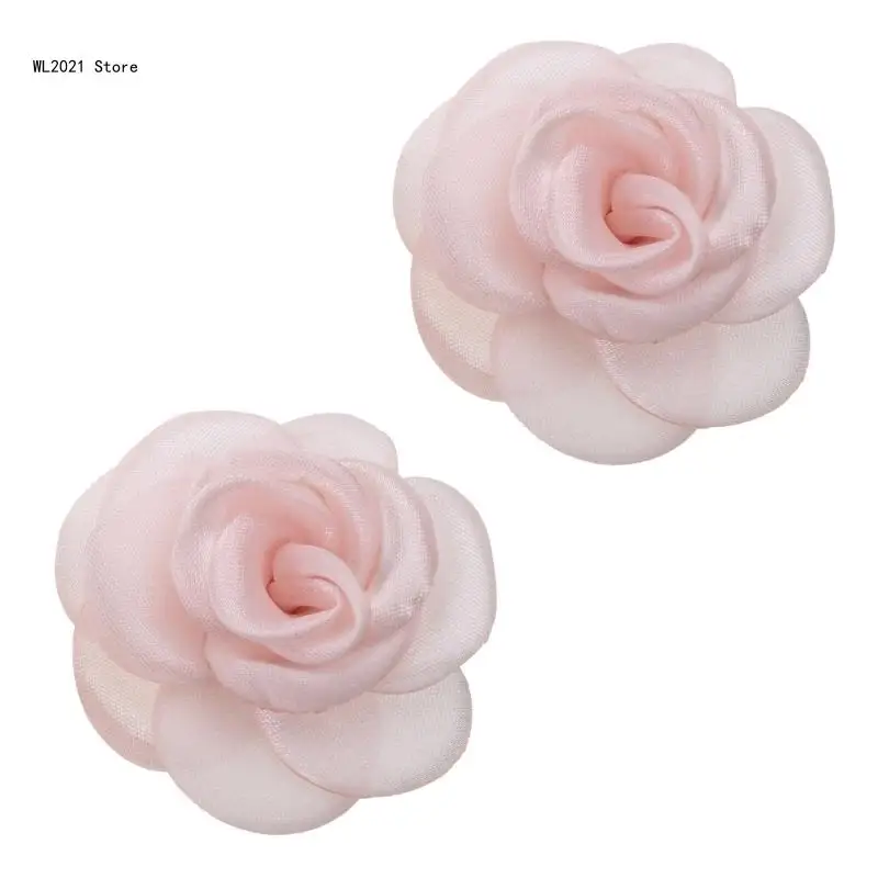 1 pair Rose Flower Shoes Charms Fashion Shoe Clips Flower Shoes Buckles Detachable Shoes Flowers for Shoes Decorations