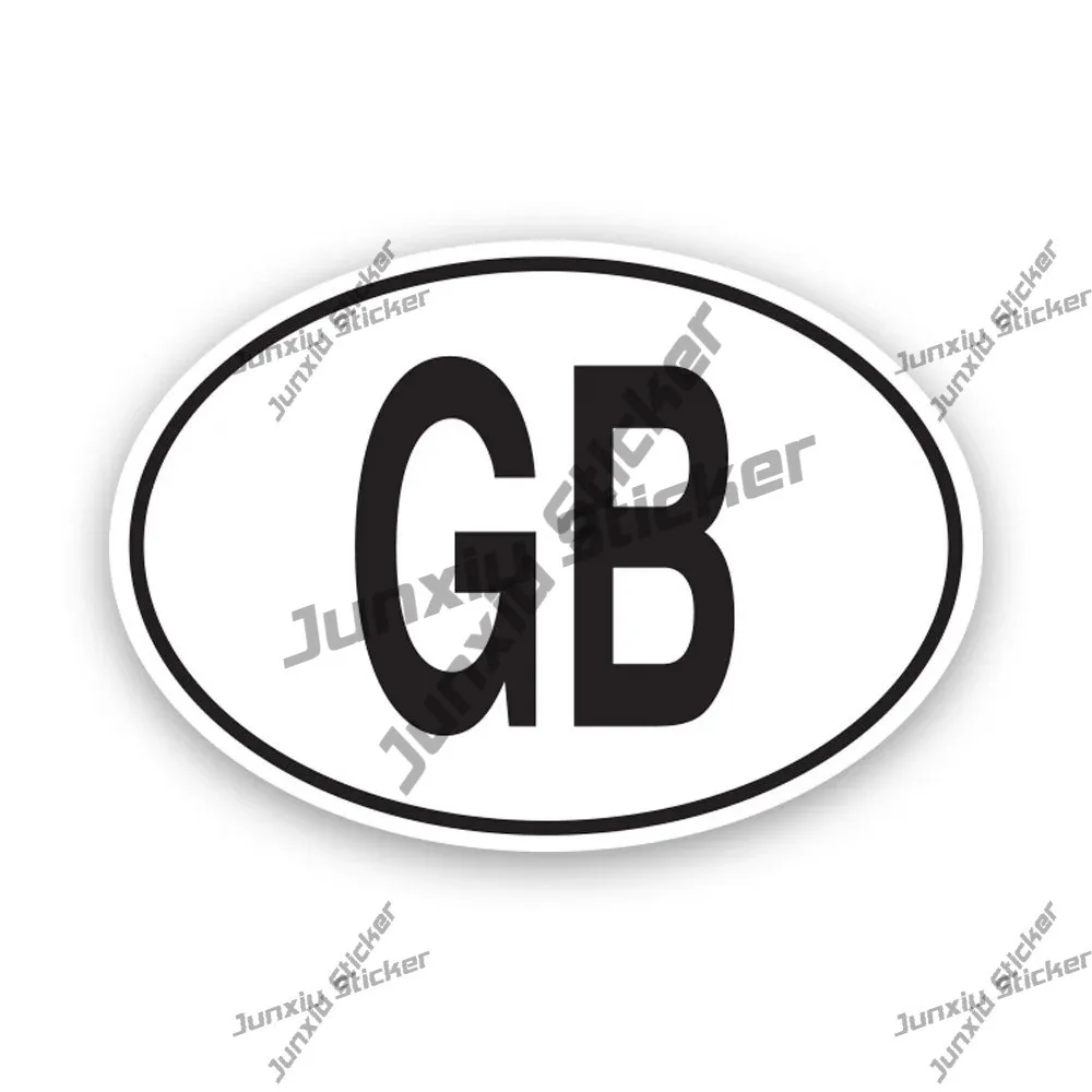 

British Gb United Kingdom Country Code Oval Stickers Outdoor Occlusion Scratch Exterior Decal Reflective Stickers On Car Scratch