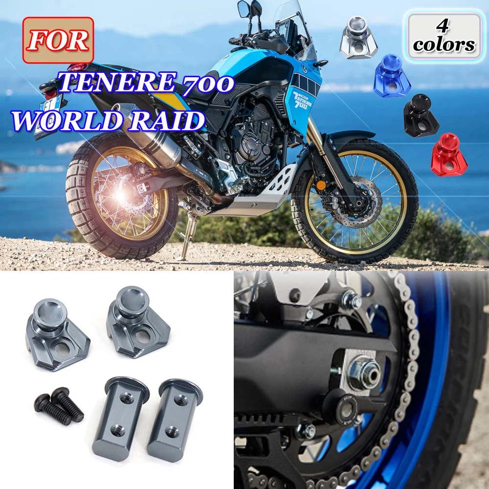 

For YAMAHA Tenere 700 Swingarm Spools Slider Screw Bracket Motorcycle Chain Guard Swingarm Screw Stand For Tenere 700 World Raid