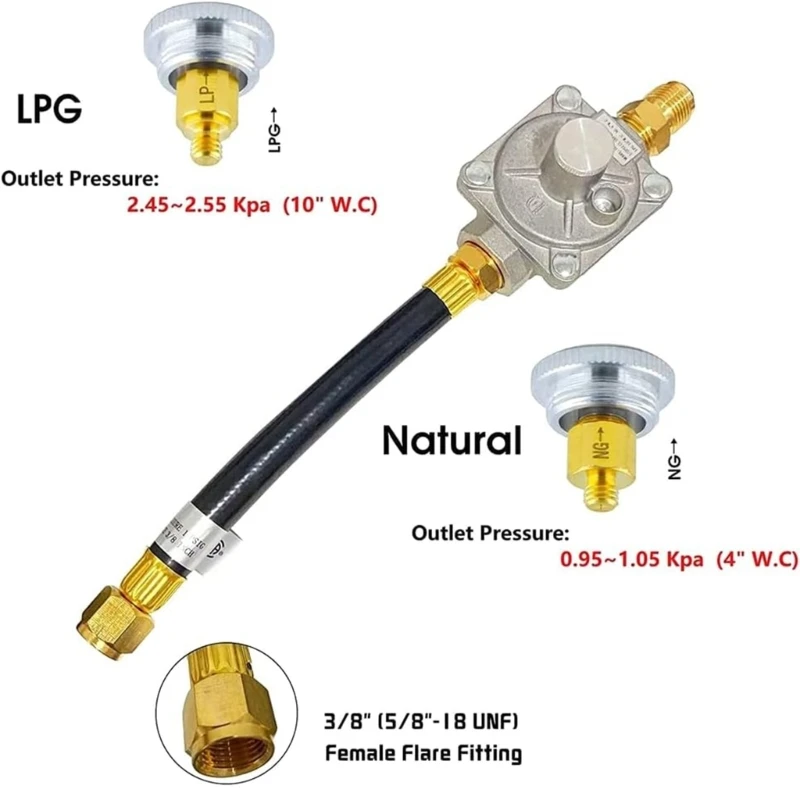 Adaptateur Conversion régulateur gaz, vannes pression adaptées aux cuisinières domestiques, livraison directe