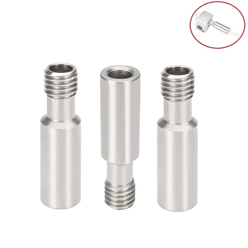 5Pcs CR10 Bowden Direct Heat Break M6*27mm Stainless Steel Throat Hotend Throat for1.75mm 3.0mm Filament 3D Printer Parts