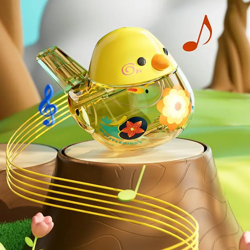 Bird Water Whistle Cartoon Noise Maker strumento musicale fischietto portatile giocattolo musicale educativo per bambini regali di compleanno