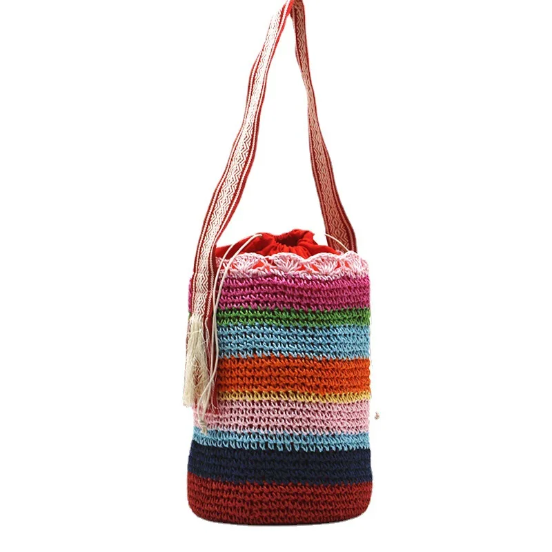 

2024 New Craft Bucket Woven One Shoulder Handhook Bag