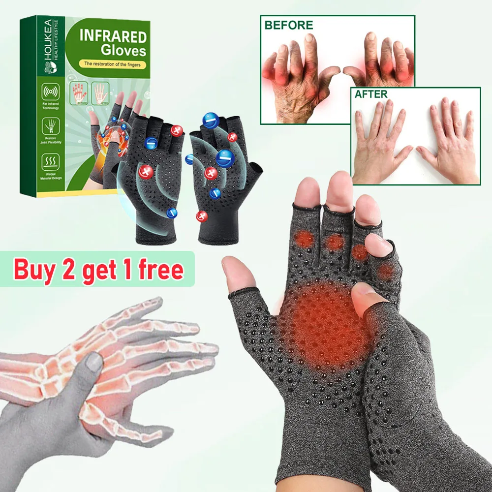 

Compression Arthritis Gloves Wrist Support Joint Pain Relief Ache Pain Joint Therapy Wristband Hand Wrist Non-Slip Unisex Gloves