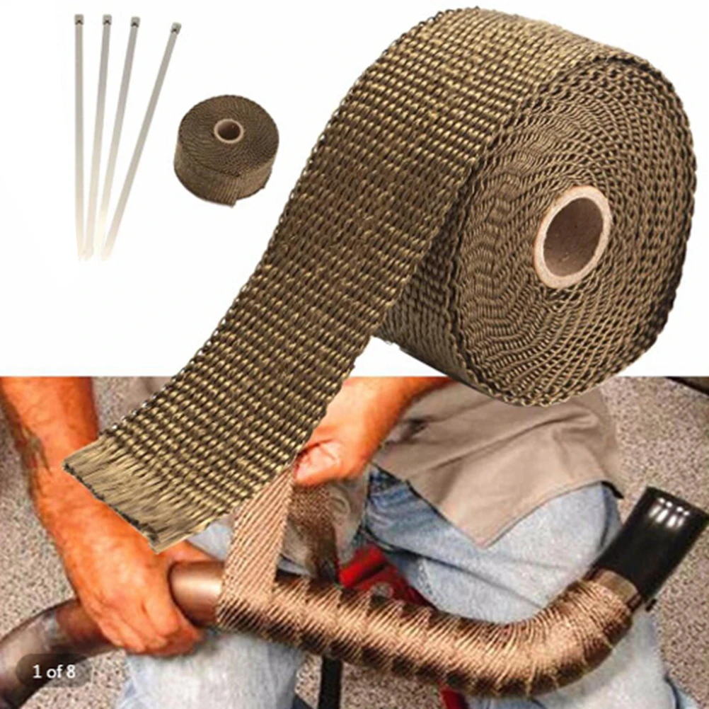

Insulated Tape Downpipe Wrap Exhaust Shield Motorbike Exhaust Heat Insulated Tape Wrap Radiant Heat Protection