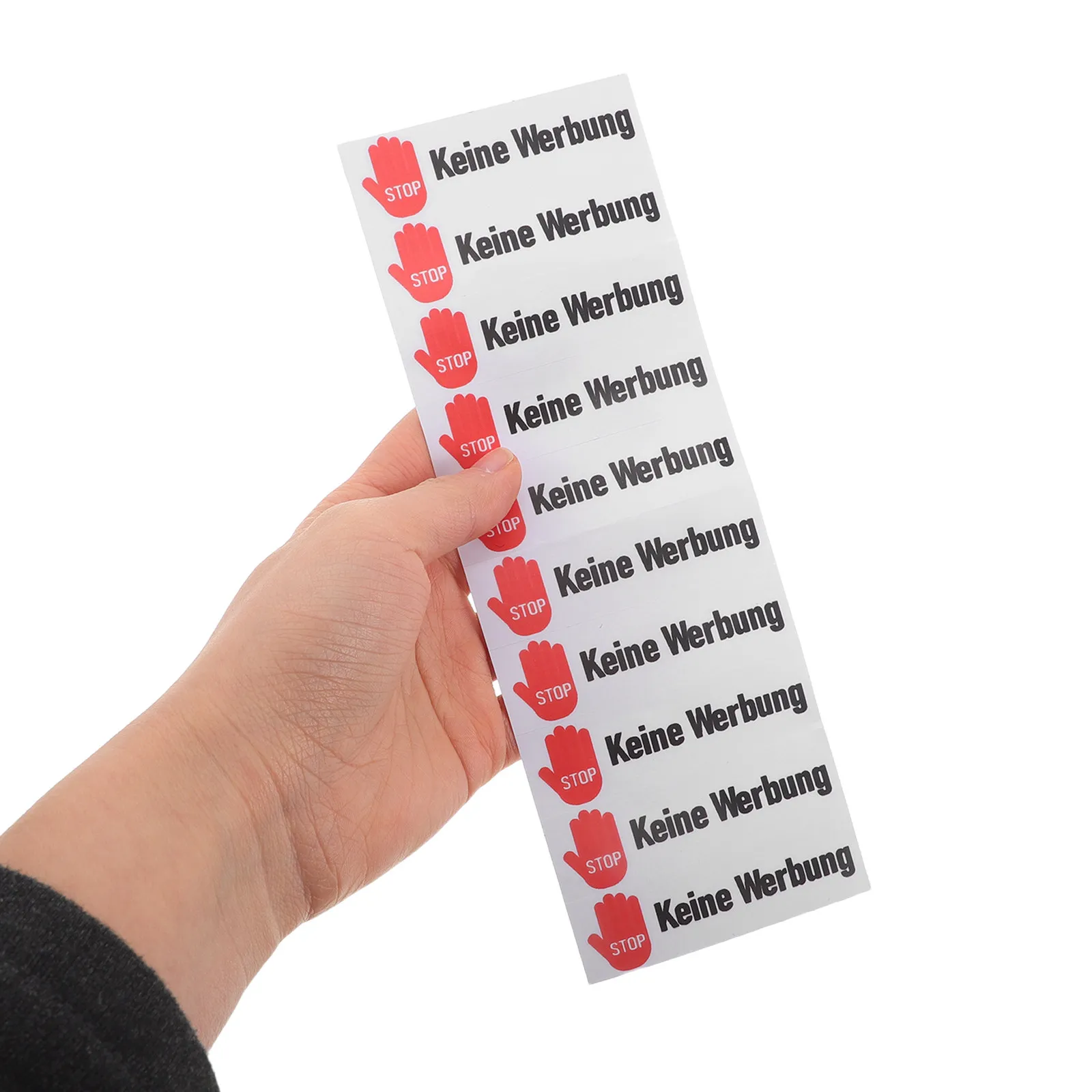 

No Soliciting Sticker PVC Warning Label Peel and Stick Weather Resistant Anti Advertising Decal for Letterbox Window Door
