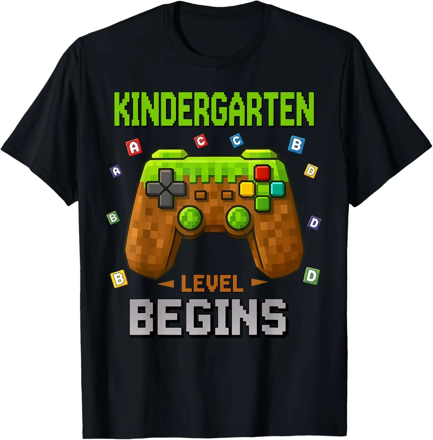 First Day of Kindergarten T Shirt for Kids Unisex Y2K Cotton Short Sleeve Round Neck Soft Breathable Back to School Top